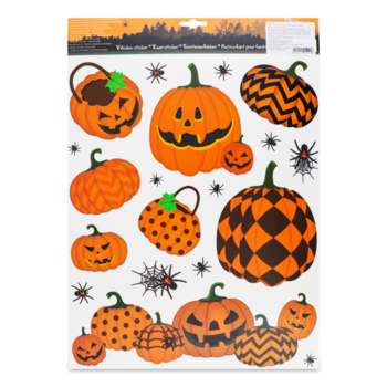 Стикеры Offtop, Хеллоуин Тыква, 30x42 см (856148) - Pampik