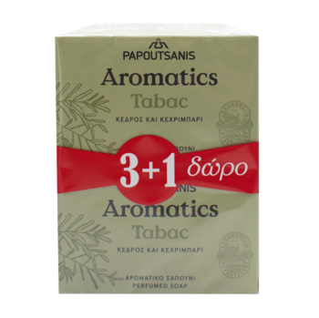 Тверде мило Aromatics Табак, 400 г (4 шт. по 100 г) (ABSMT400) - Pampik