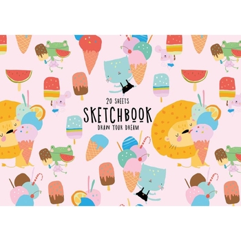 Альбом для малювання Star Морозиво рожевий 20 аркушів (PB-GB-020-446) - Pampik
