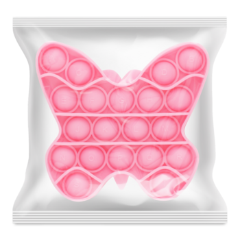 Игрушка-антистресс Pop It Offtop Бабочка, розовый (866746) - Pampik