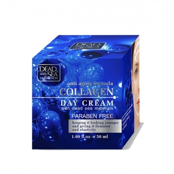 Денний крем проти старіння Dead Sea Collection з колагеном та мінералами Мертвого моря, 50 мл - Pampik