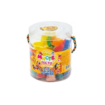 Набір тіста для ліплення Strateg Містер тісто, з блискітками, 22 кольори (71102) - Pampik