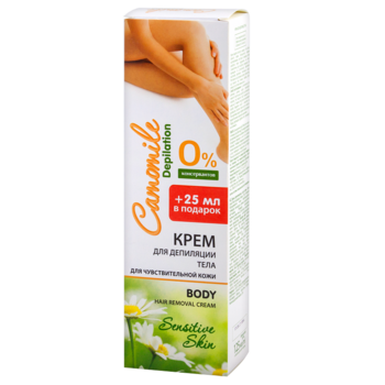 Крем для депиляции тела Camomile Depilation, 125 мл - Pampik