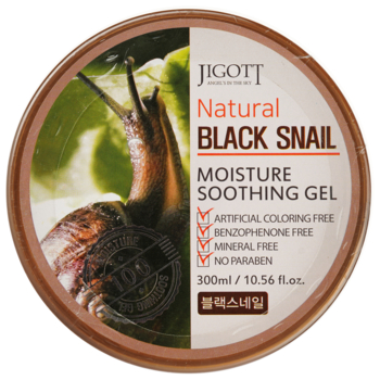 Гель для обличчя та тіла Jigott з екстрактом муцину чорного равлика, 300 мл - Pampik