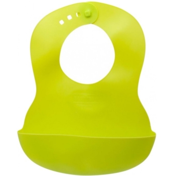 Слюнявчик-нагрудник резиновый Baby Team, салатовый (6500_салатовый) - Pampik