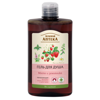 Гель для душа Зеленая Аптека Мята и земляника, 400 мл - Pampik
