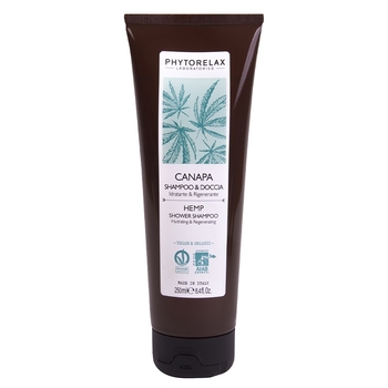 Шампунь-гель для душу Phytorelax Vegan&Organic Hemp, зволожуючий, 250 мл (6022272) - Pampik