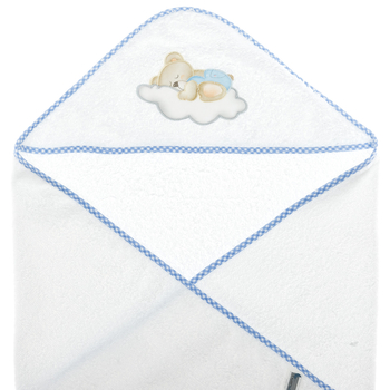 Рушник з гребінцем і щіткою Interbaby Oso nube, блакитний (8100231) - Pampik - 2