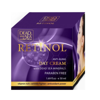 Дневной крем против старения Dead Sea Collection с ретинолом и минералами Мертвого моря, 50 мл - Pampik