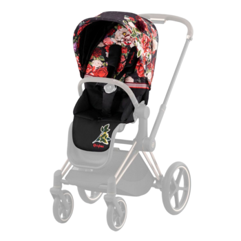 Комплект текстилю для прогулянкового блоку Cybex Priam Spring Blossom Dark, різноколір (521002817) - Pampik