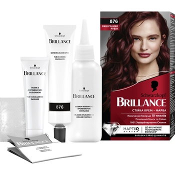 Інтенсивна крем-фарба для волосся Brillance, відтінок 876, Вишуканий Рубін, 160 мл - Pampik - 4