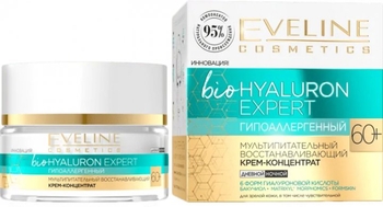 Мультипитательный восстанавливающий крем-концентрат Eveline bio Hyaluron Expert 60+, 50 мл (C50BHEDN60) - Pampik