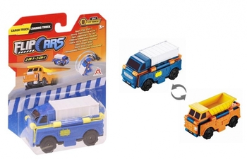 Машинка-трансформер Flip Cars Вантажівка і Навантажувач, 2 в 1, 8 см (EU463875-12) - Pampik - 3