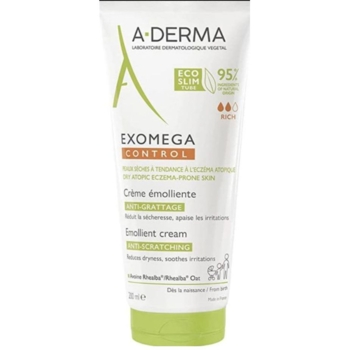 Пом'якшуючий крем для тіла та обличчя A-Derma Exomega Control, 200 мл (209252) - Pampik