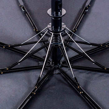 Парасолька напівавтоматична Bergamo Sky, чорний з жовтим (7040008) - Pampik - 4