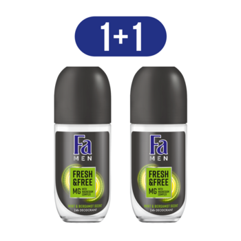 Антиперспірант роликовий Fa Men Fresh&Free, 100 мл (2 уп. по 50 мл) - Pampik