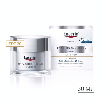 Денний крем проти зморшок Eucerin Hyaluron Filler SPF30, для всіх типів шкіри, 50 мл - Pampik - 7