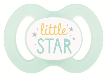 Пустышка силиконовая Baby-Nova, симметрическая, 6-18 мес., бежевый с мятным, 2шт (3962018) - Pampik - 2