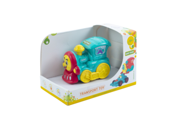 Паровозик Baby Team инерционный бирюзовый (8620_паровозик бирюзовый) - Pampik - 4