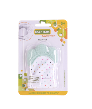 Прорізувач-рукавичка Baby Team, бірюзовий (4090_бірюзовий) - Pampik - 4