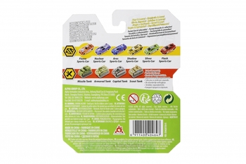 Машинка-трансформер Flip Cars Атомний спорткар і Спорткар кабріолет, 2 в 1, 8 см (EU463875B-02) - Pampik - 4