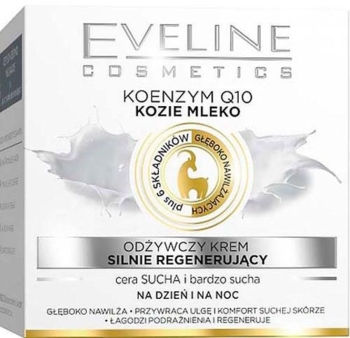 Поживний крем для сухої та дуже сухої шкіри Eveline Коензим Q10+Козяче молоко 50 мл (5901761912265) - Pampik