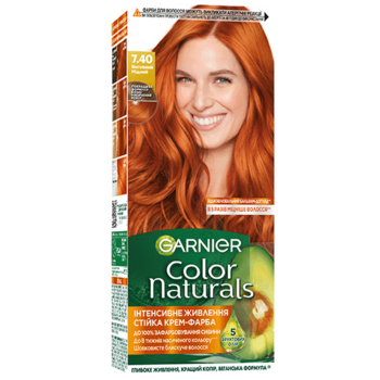 Краска для волос Garnier Color Naturals тон 7.40 огненный медный, 110 мл - Pampik