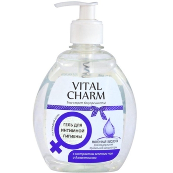 Гель для інтимної гігієни Vital Charm з зеленим чаєм 300 мл (4820091140326) - Pampik