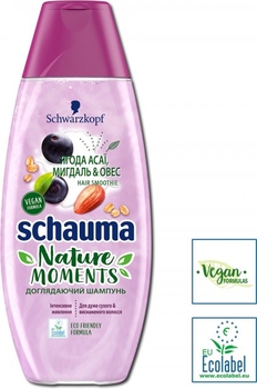 Шампунь Schauma Nature Moments Смузі Ягода Асаї, Мигдаль та Овес, для дуже сухого та виснаженого волосся, 400 мл - Pampik - 2
