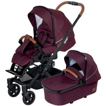 Универсальная коляска 2 в 1 Hartan Yes GTS Selection Berry, вишневый (2317129551-1) - Pampik