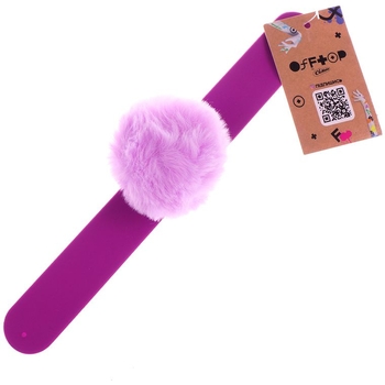 Пухнастий браслет Offtop, фіолетовий (860254) - Pampik