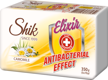 Мило туалетне тверде Shik Elixir Antibacterial Effect Ромашка, 350 г (5 шт. по 70 г) - Pampik