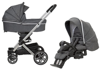 Универсальная коляска 2 в 1 Hartan VIP GTS Grey Hearts (2326141400-1) - Pampik - 2