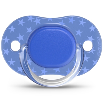 Пустышка силиконовая Suavinex Basics, симметрическая, 0-6 мес., синий, 2 шт. (307639/3) - Pampik