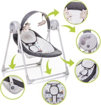 Гойдалка 4Baby Swing Вeige, бежевий (4SG01) - Pampik - 8