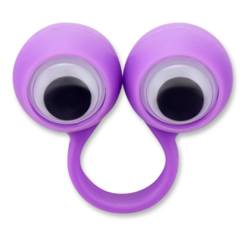 Игрушка детская пальчиковая глаза D1 Offtop, фиолетовый (833857) - Pampik