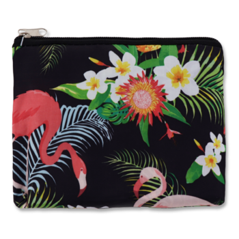 Сумка текстильная Offtop Фламинго, 40х39 см, черный (833635) - Pampik