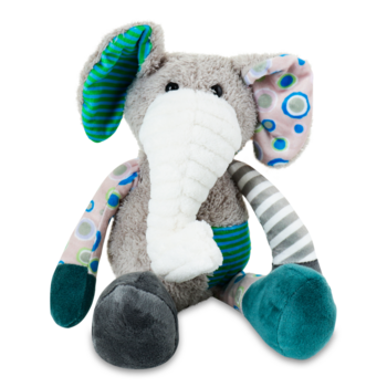 Мягкая игрушка Offtop D1 Слон, серый с бирюзовым (860240) - Pampik