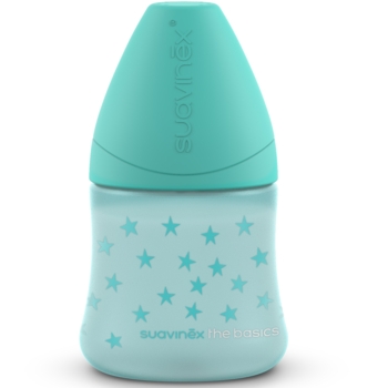 Пляшечка для годування Suavinex Basics, 150 мл, зелений, 2 шт. (307605/1) - Pampik