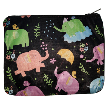 Сумка текстильная Offtop Слоны, 40х39 см, темно-серый (833635) - Pampik