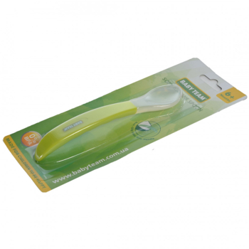 Ложечка м'яка силіконова Baby Team, салатовий (6102) - Pampik - 3