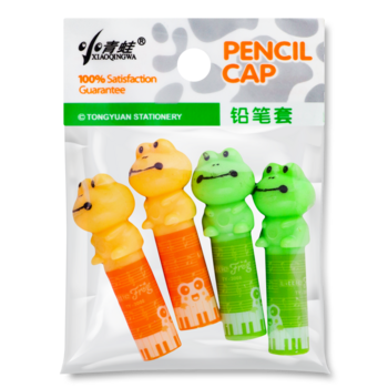 Набор колпачков канцелярских Offtop Лягушка, 4 шт. (853505) - Pampik