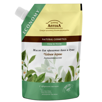 Олія для прийняття ванн та душу Зелена аптека Чайне дерево, 200 мл - Pampik