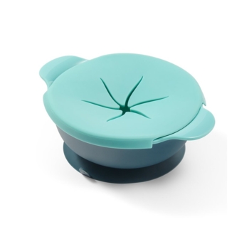 Мисочка BabyOno с присоской и крышечкой для снеков, голубой (1078) - Pampik - 2