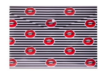 Папка на кнопці Buromax Lips, А4, синій з червоним (BM.3955-05) - Pampik