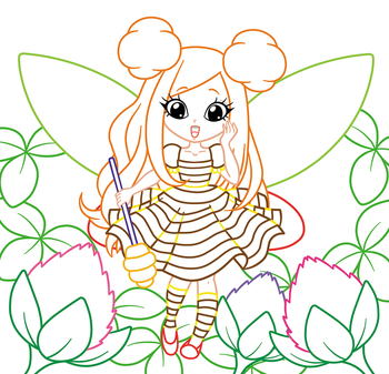 Чарівна розмальовка Кристал Бук Квіткові феї, із секретом, 8 сторінок (F00027797) - Pampik - 2