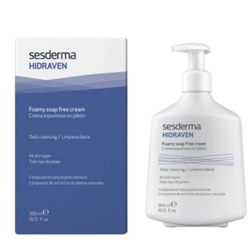 Пінистий гель для вмивання обличчя і тіла SesDerma Laboratories Hidraven Foamy Soapless Cream, 300 мл - Pampik