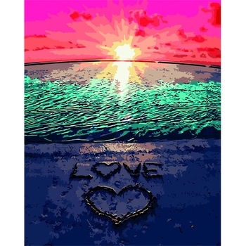 Картина за номерами ZiBi Art Line Любов до моря 40х50 см (ZB.64178) - Pampik