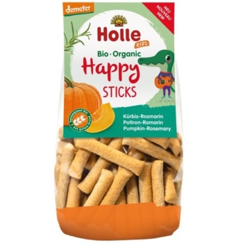 Палички пшеничні Holle Happy Sticks Гарбуз-Розмарин, органічні, 100 г (46237) - Pampik