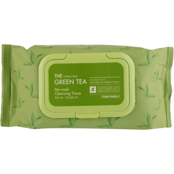 Серветки для обличчя Tony Moly The Chok Chok Green Tea Cleansing Tissue Очищення без змивання із зеленим чаєм 100 шт. - Pampik